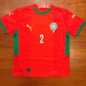 Achraf Hakimi 2 Morocco home kit 2026 World Cup edition